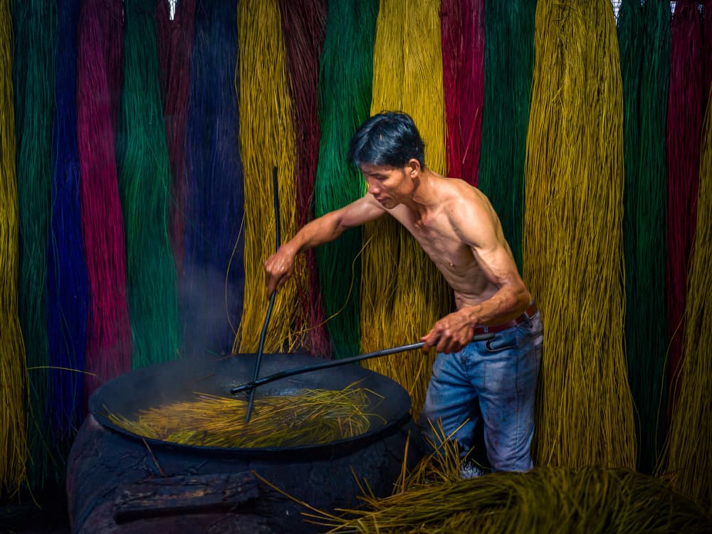 Vibrant Fiber Workshop by woo jung choi — canvas wall art