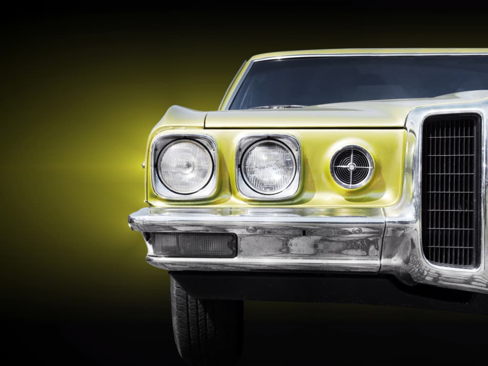 Bold Classic Car Front by Beate Gube — canvas wall art