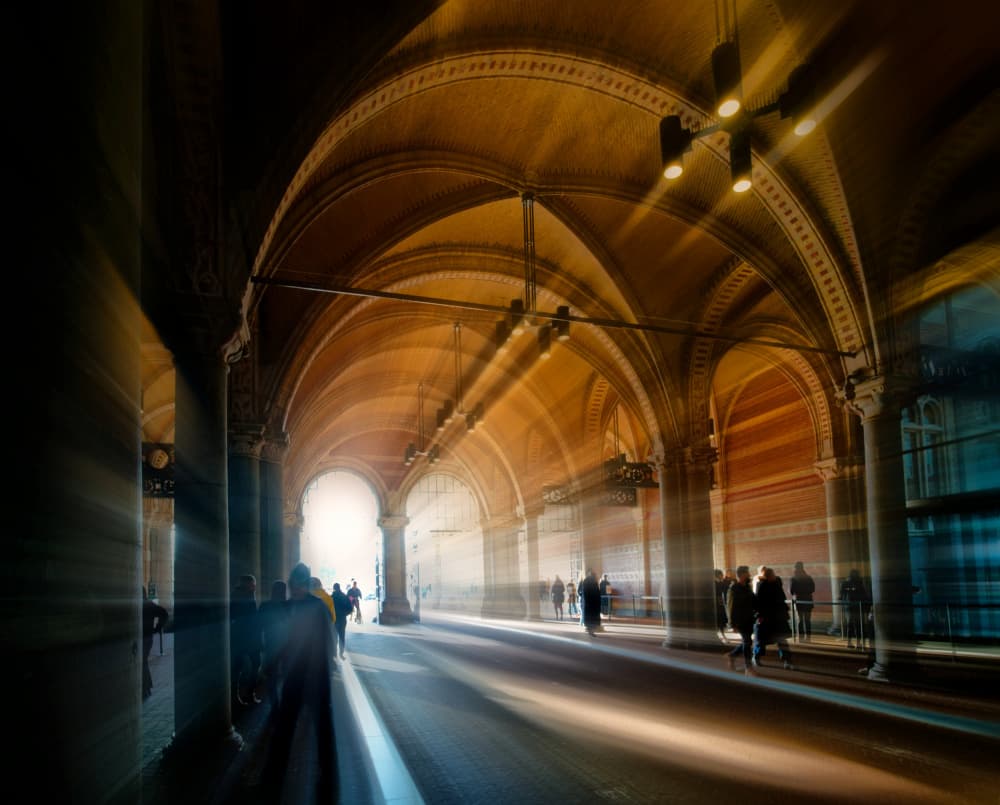 Rays Through Arches by Erhard Batzdorf — canvas wall art