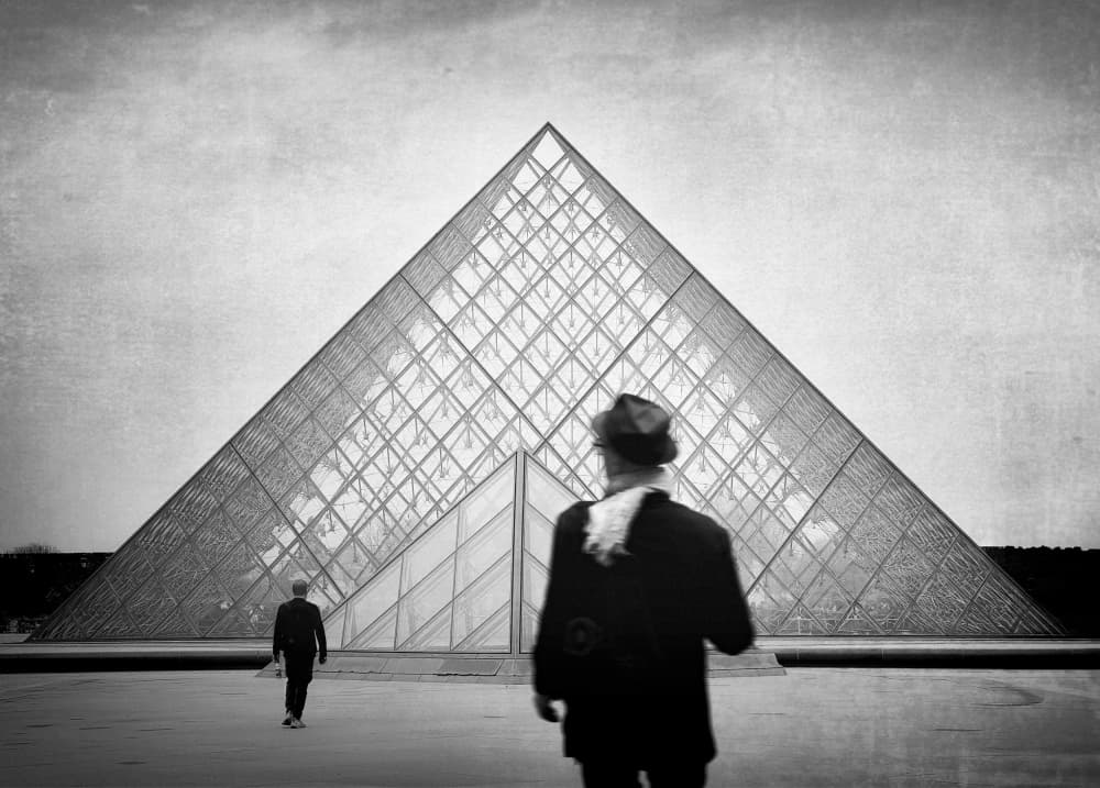 Glass Pyramid Journey by Annette Guo — canvas wall art