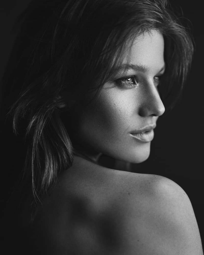Elegant Profile Woman by Denis — canvas wall art