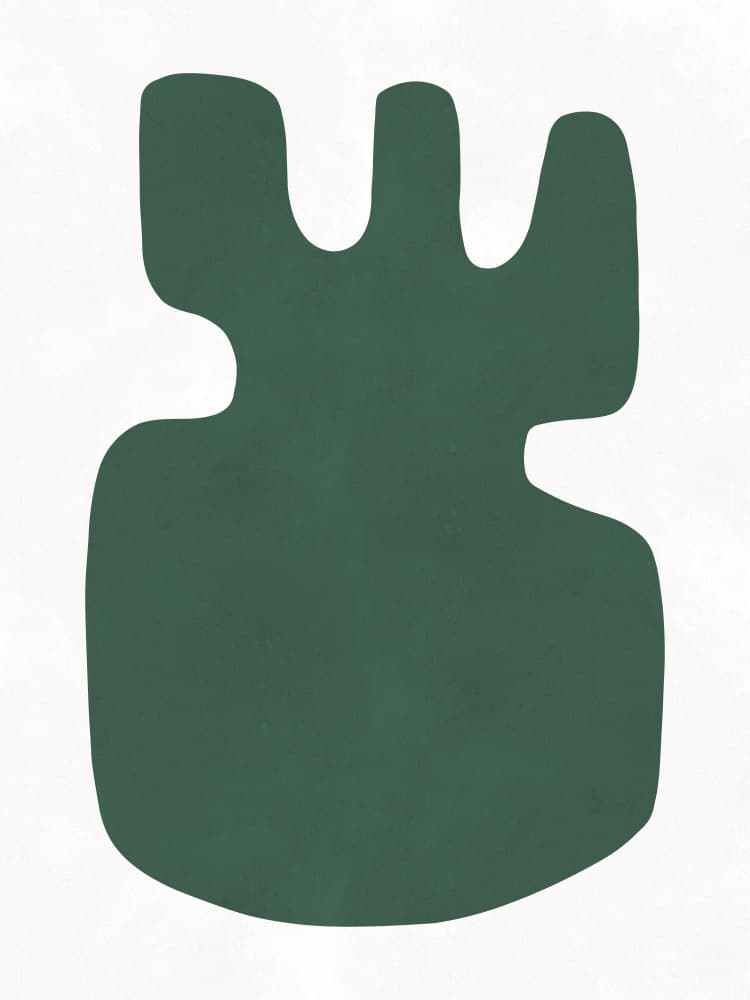 Organic Green Shape by Vitor Costa — canvas wall art