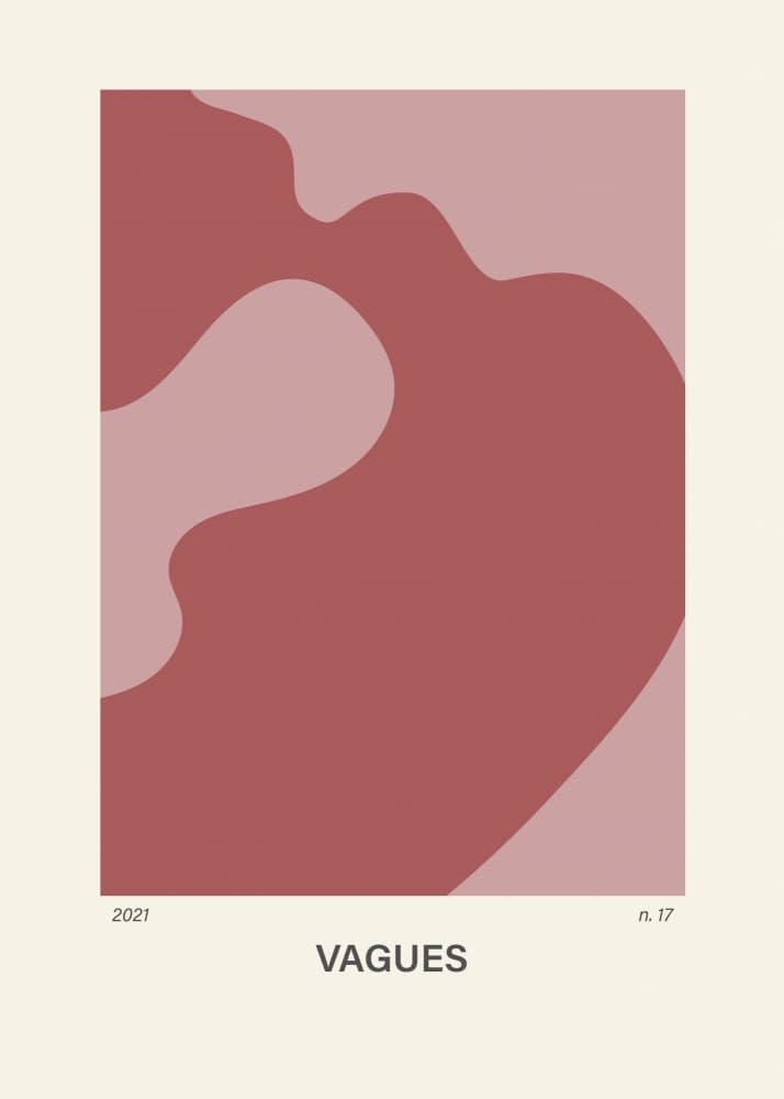 Pink Terracotta Waves by Paperago — canvas wall art