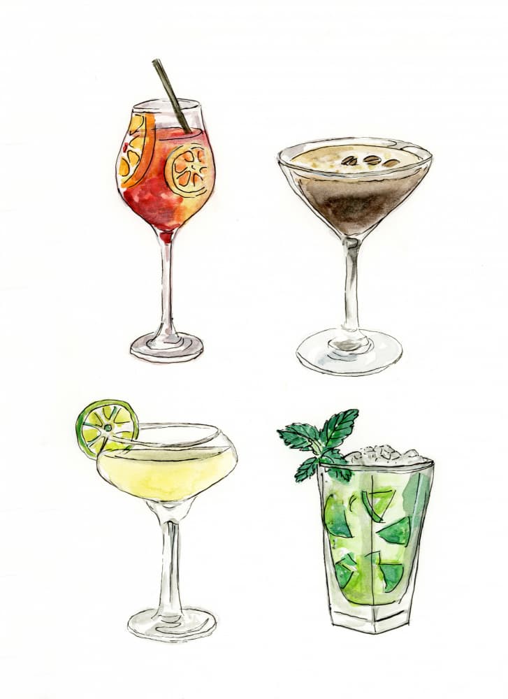 Cocktails by Petra Lizde — canvas wall art