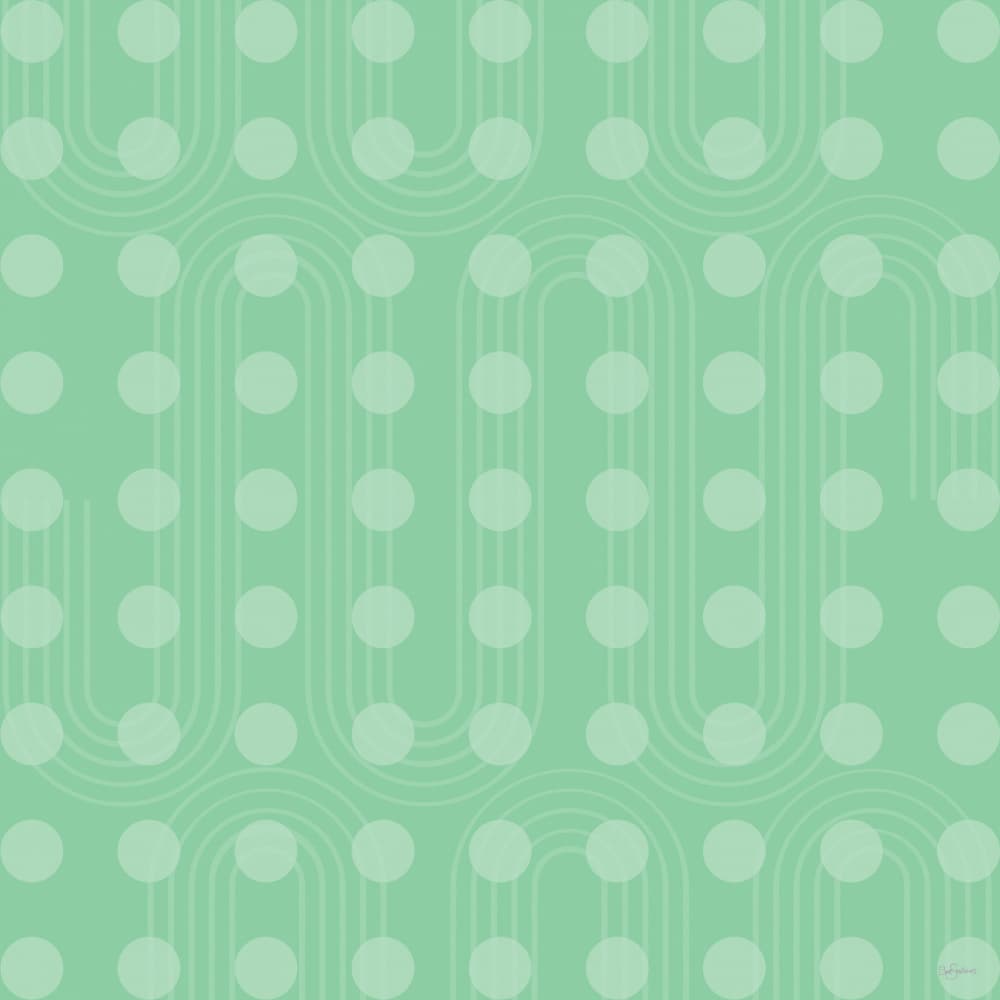 Serene Green Dot Pattern by Sue Skellern — canvas wall art