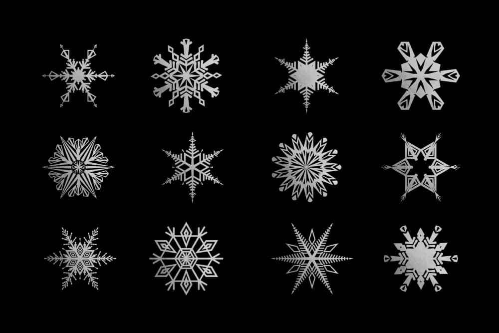 Elegant Snowflake Designs by Rosana Laiz Blursbyai — canvas wall art