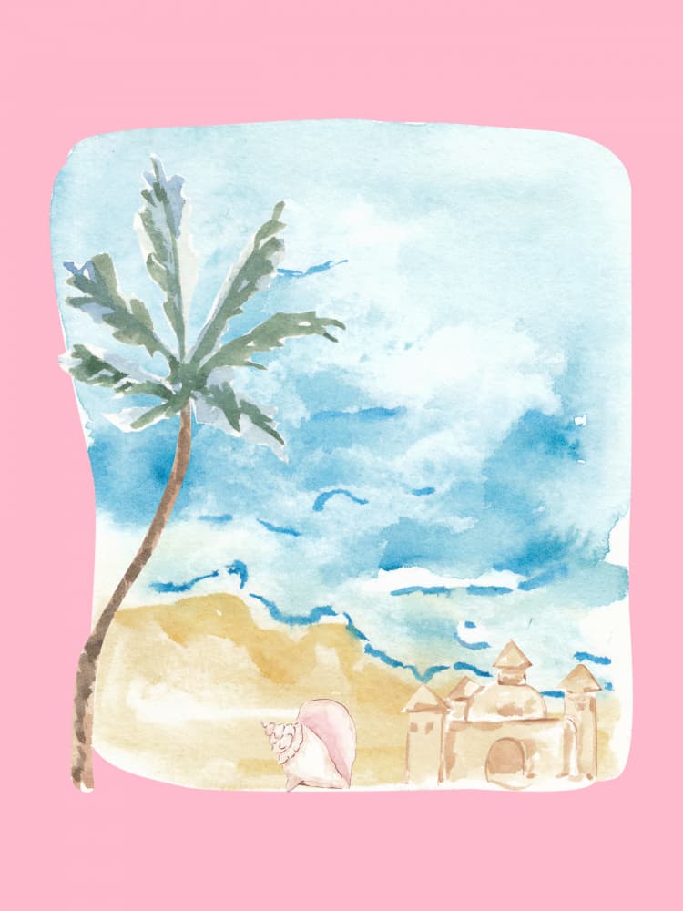 Tropical Beach Day by Jolly and Dash — canvas wall art