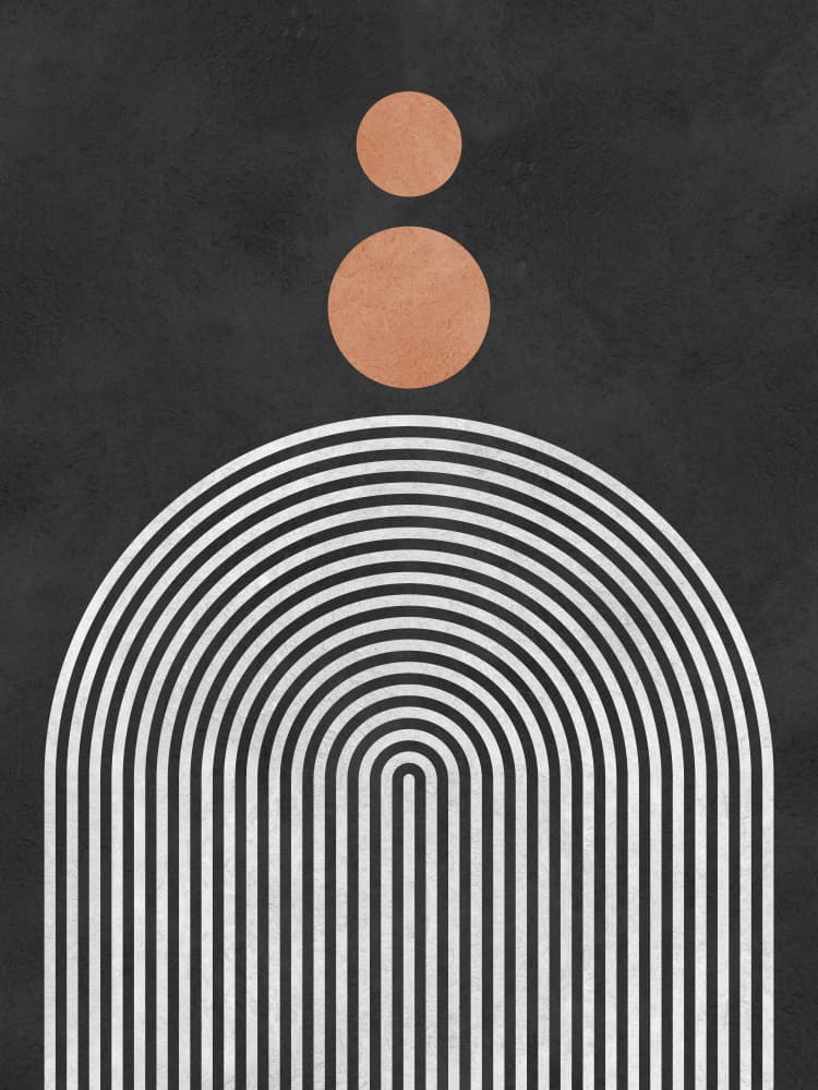 Terracotta Circles and Arches by Vitor Costa — canvas wall art