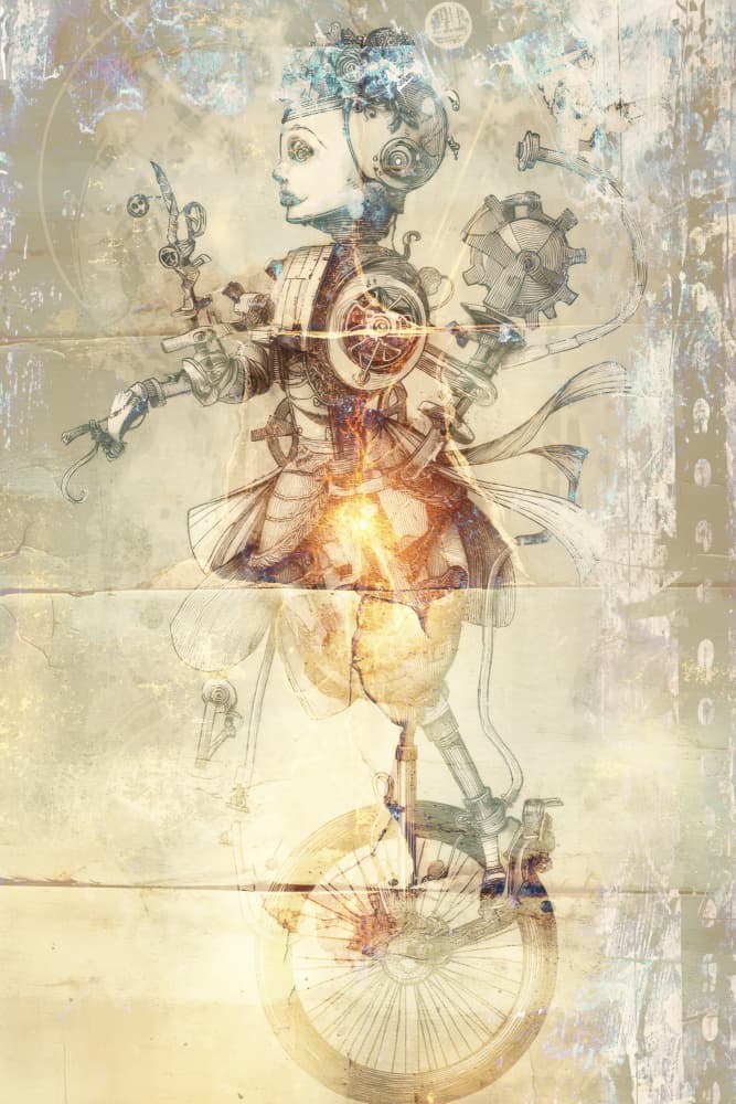 Ethereal Steampunk Automaton by Rafal Kulik — canvas wall art