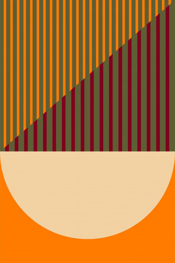 Vibrant Geometric Half Circle