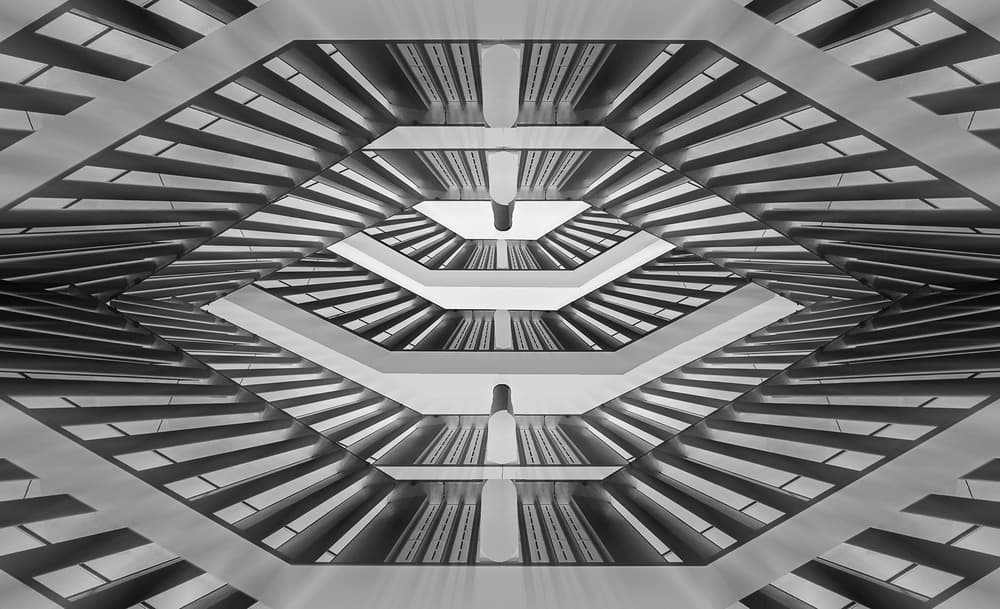 Geometric Architecture Pattern by Henk van Maastricht — canvas wall art