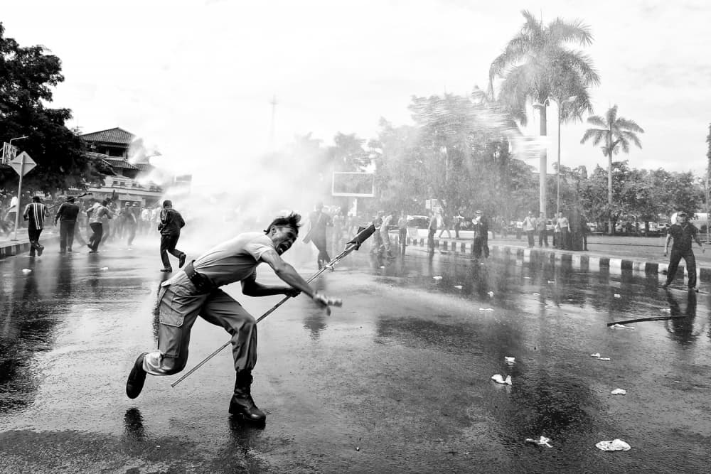 Intense Protest Action by m salim bhayangkara — canvas wall art