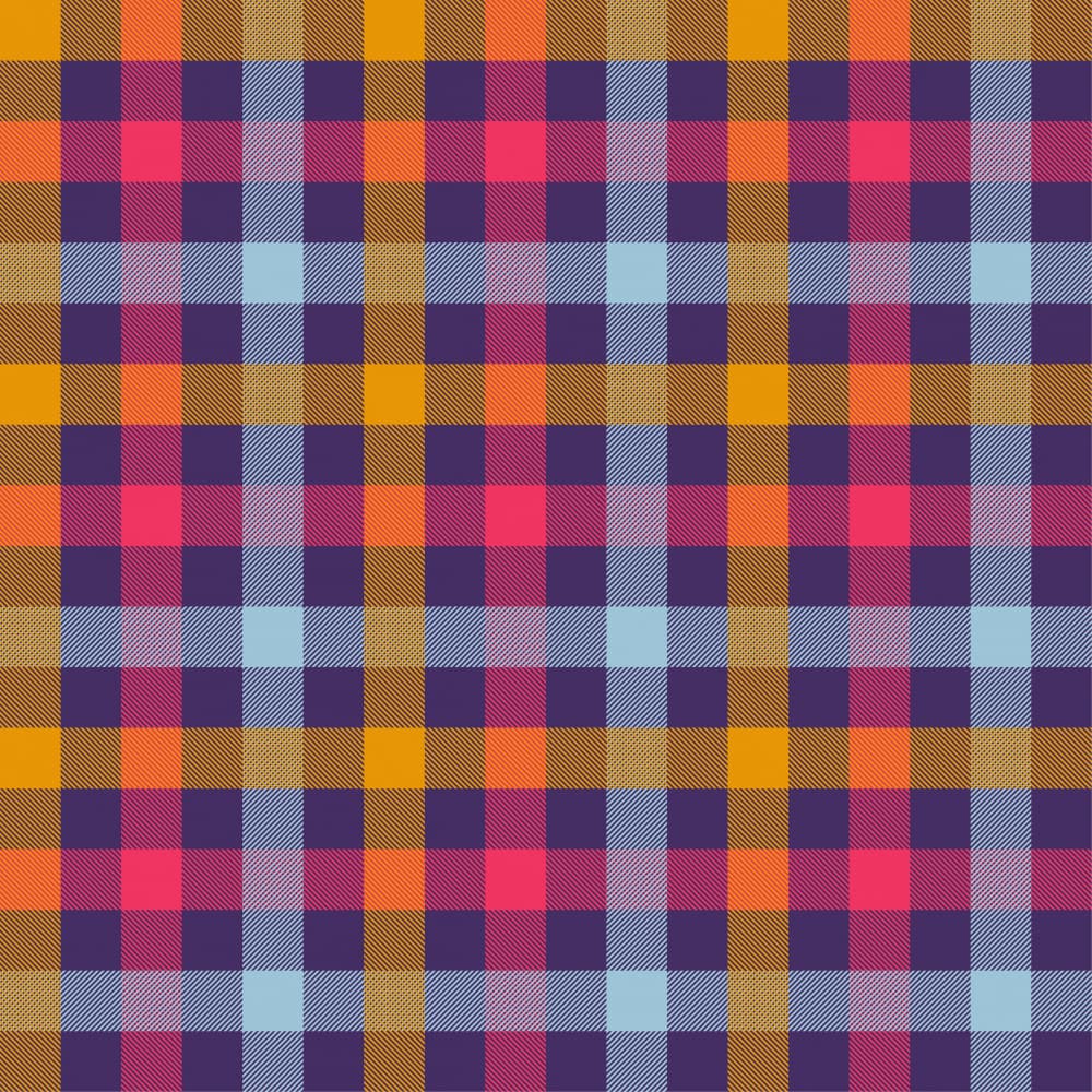 Vibrant Plaid Checks by Marika Barsrsind — canvas wall art