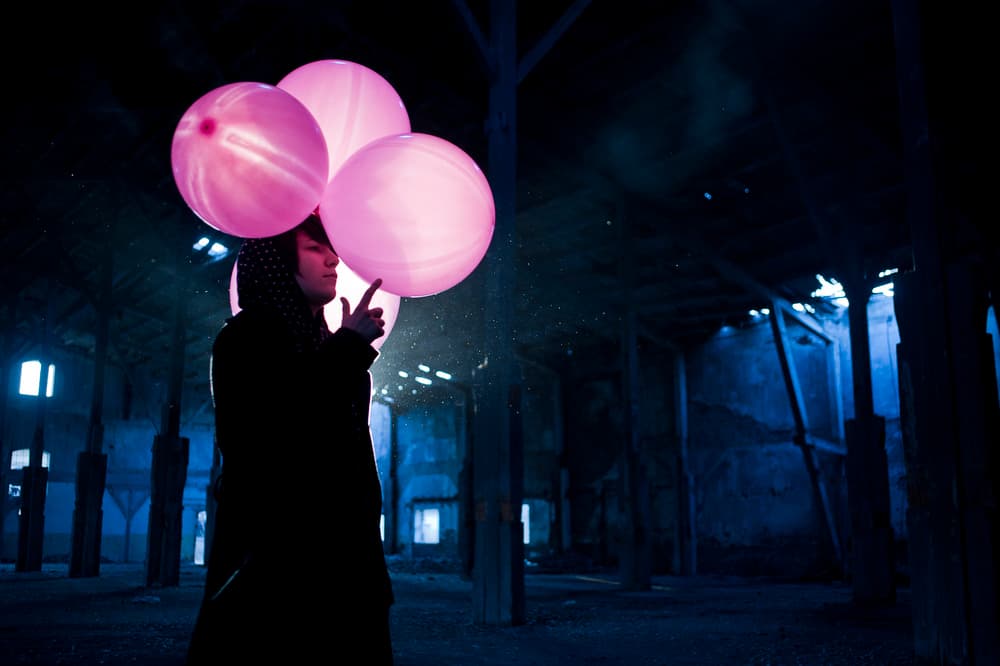 Dreamy Pink Balloon Glow by Sorin Vidis — canvas wall art