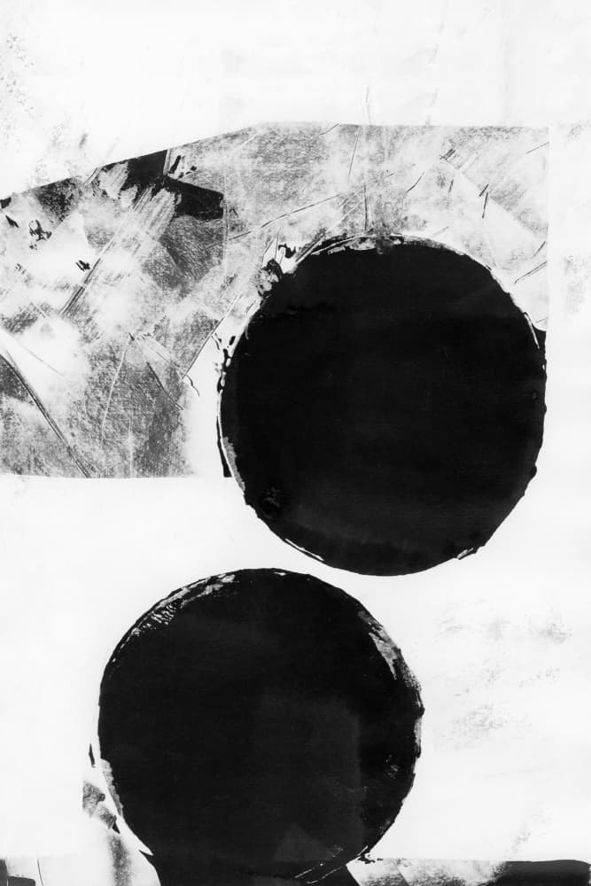 Modern Black Circles by cartissi — canvas wall art