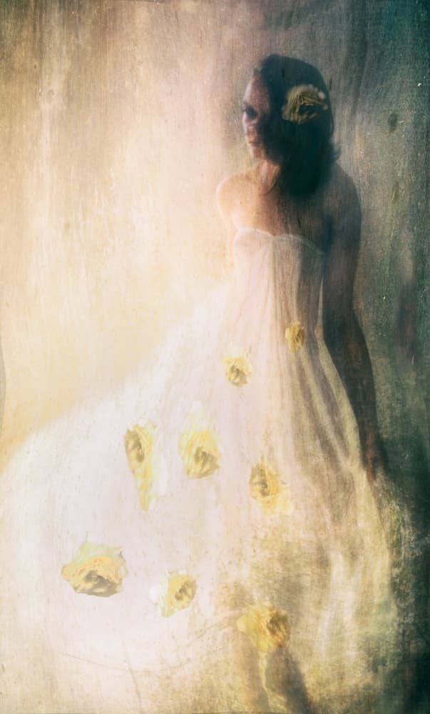Ethereal Woman in White by Charlaine Gerber — canvas wall art