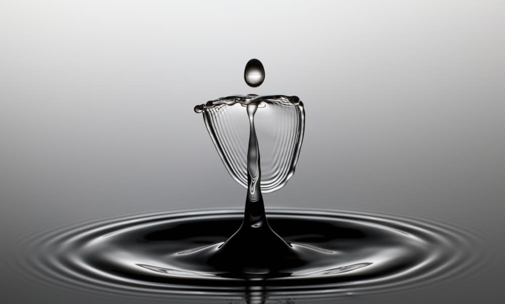 Elegant Water Collision by Peter Schade — canvas wall art