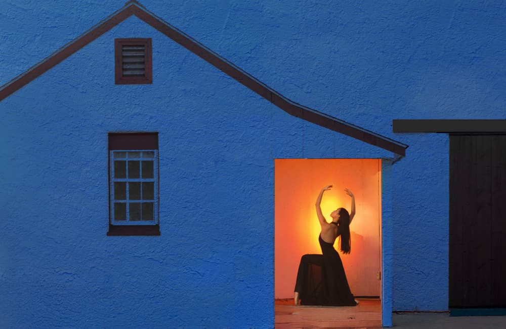 Elegant Dancer Orange Glow by Rob Li — canvas wall art