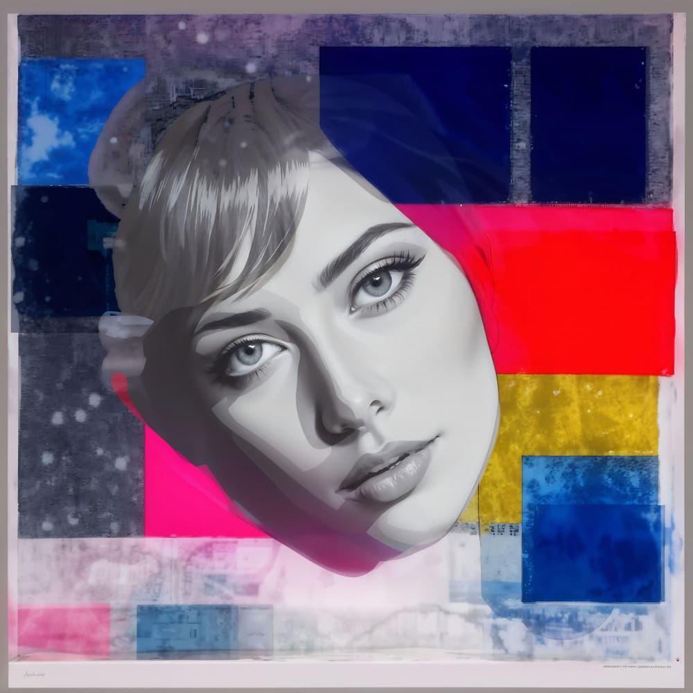 Vibrant Geometric Portrait by Cicero Spin — canvas wall art