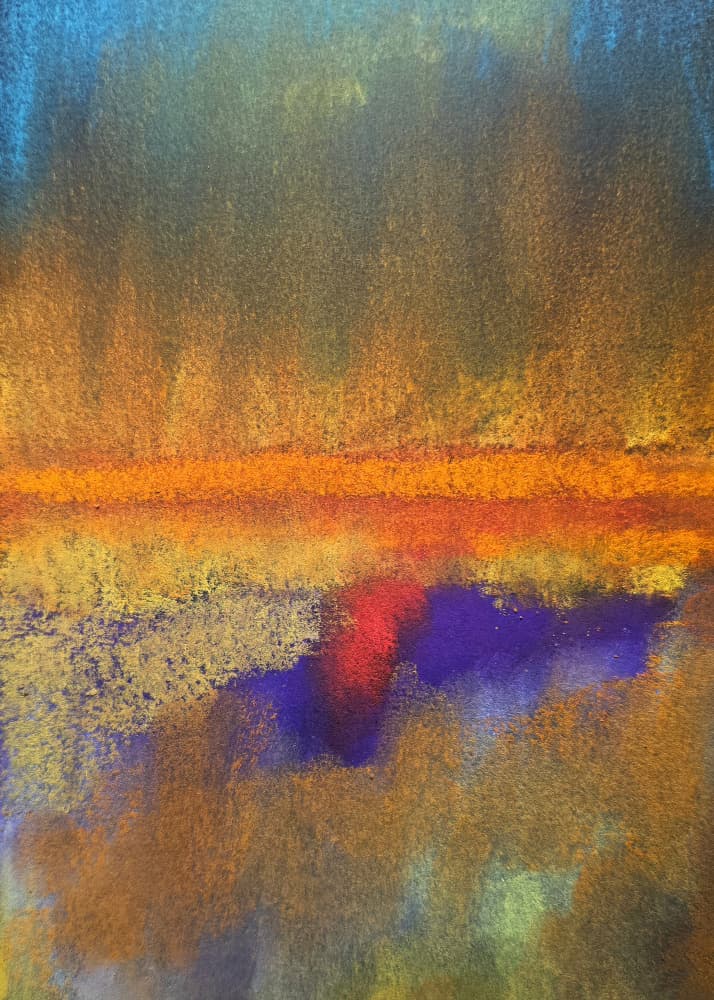 Abstract Sunset Reflection by Justyna Jaszke — canvas wall art