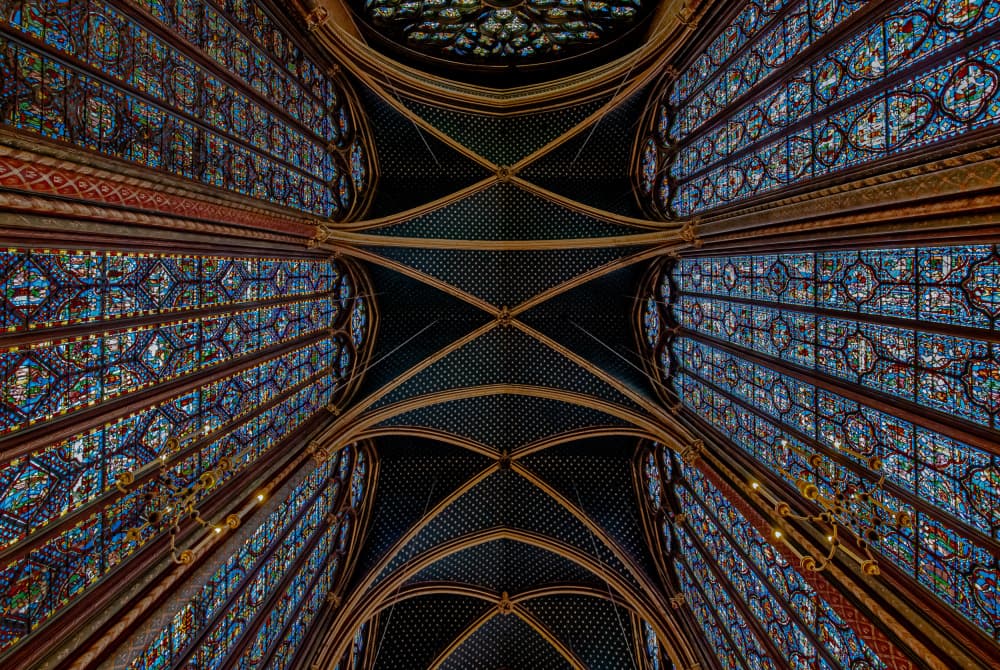 Gothic Stained Glass Ceiling by Rodrigo Marin — canvas wall art