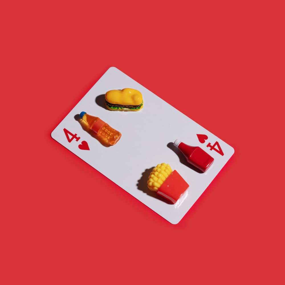 Mini Fast Food Card by Julia Ramiro — canvas wall art
