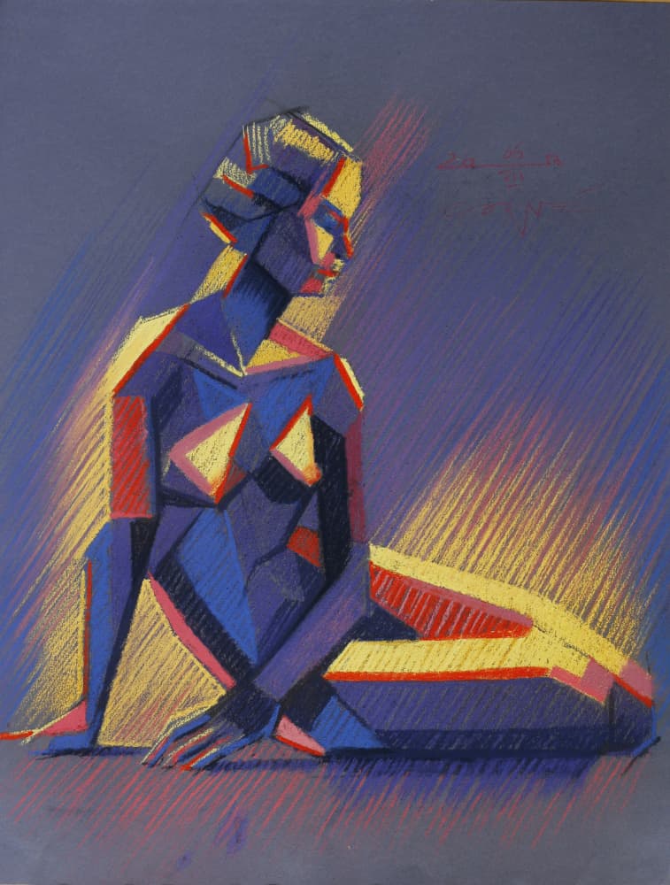 Vibrant Geometric Figure by Corné Akkers — canvas wall art