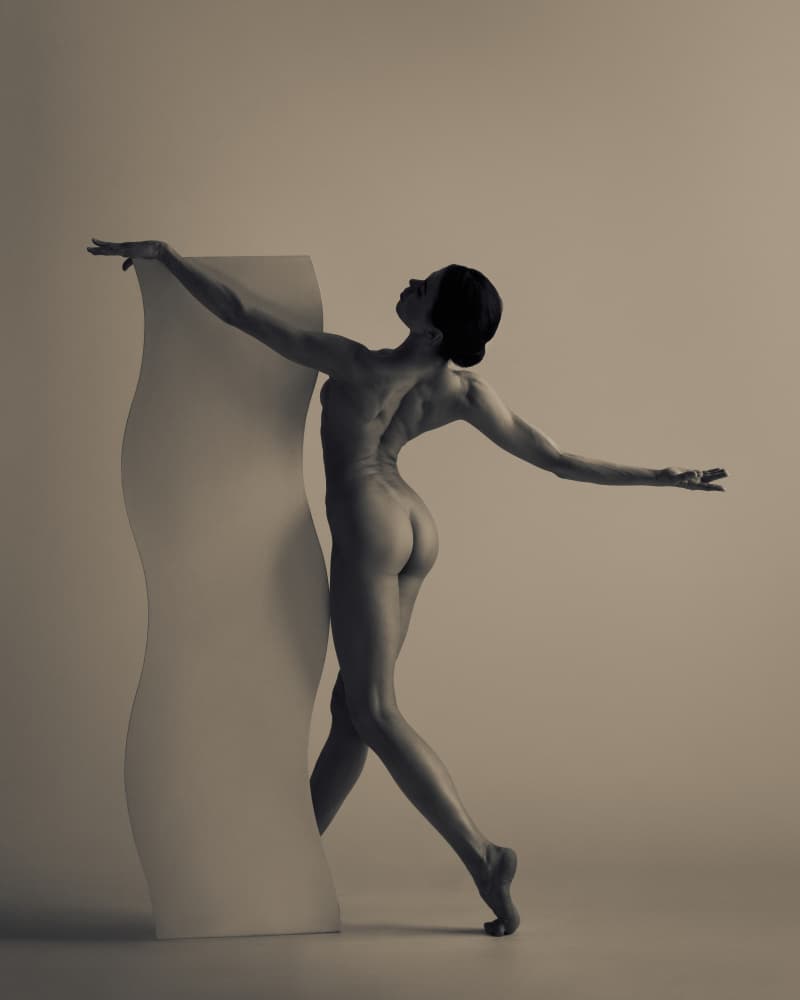 Graceful Nude Dancer by Natalya Sleta — canvas wall art