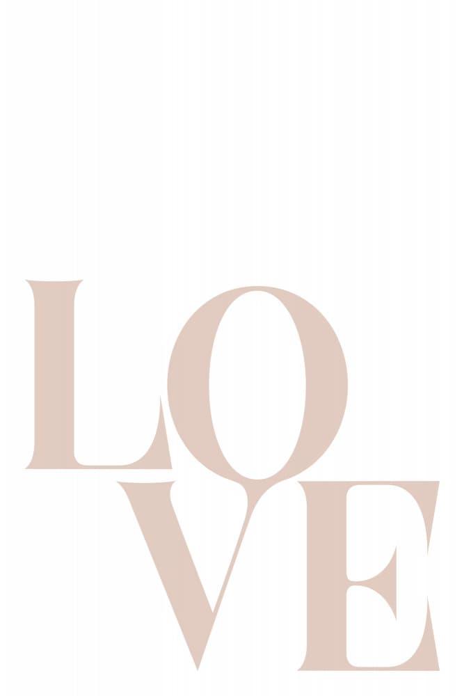 Minimalist Love Typography by uplusmestudio — canvas wall art