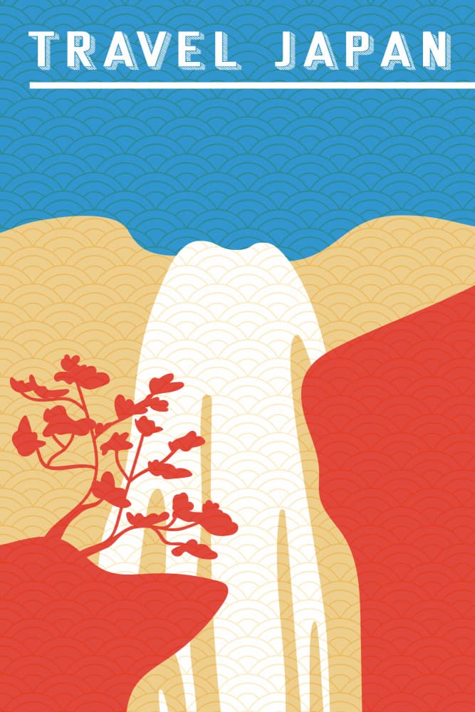 Japan Mountain Waterfall by jay stanley — canvas wall art