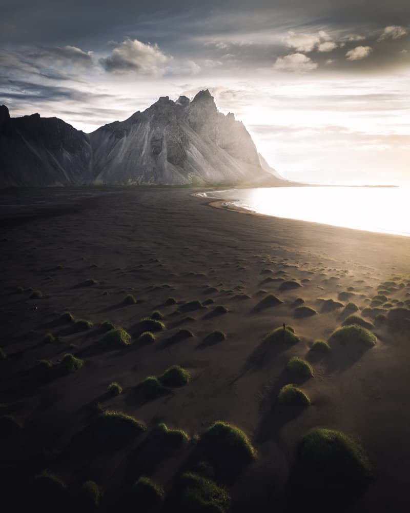 Dramatic Black Sand Peaks by Witold Ziomek — canvas wall art