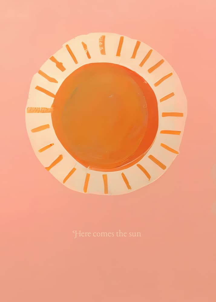 Warm Pink Sun by Merel Takken — canvas wall art