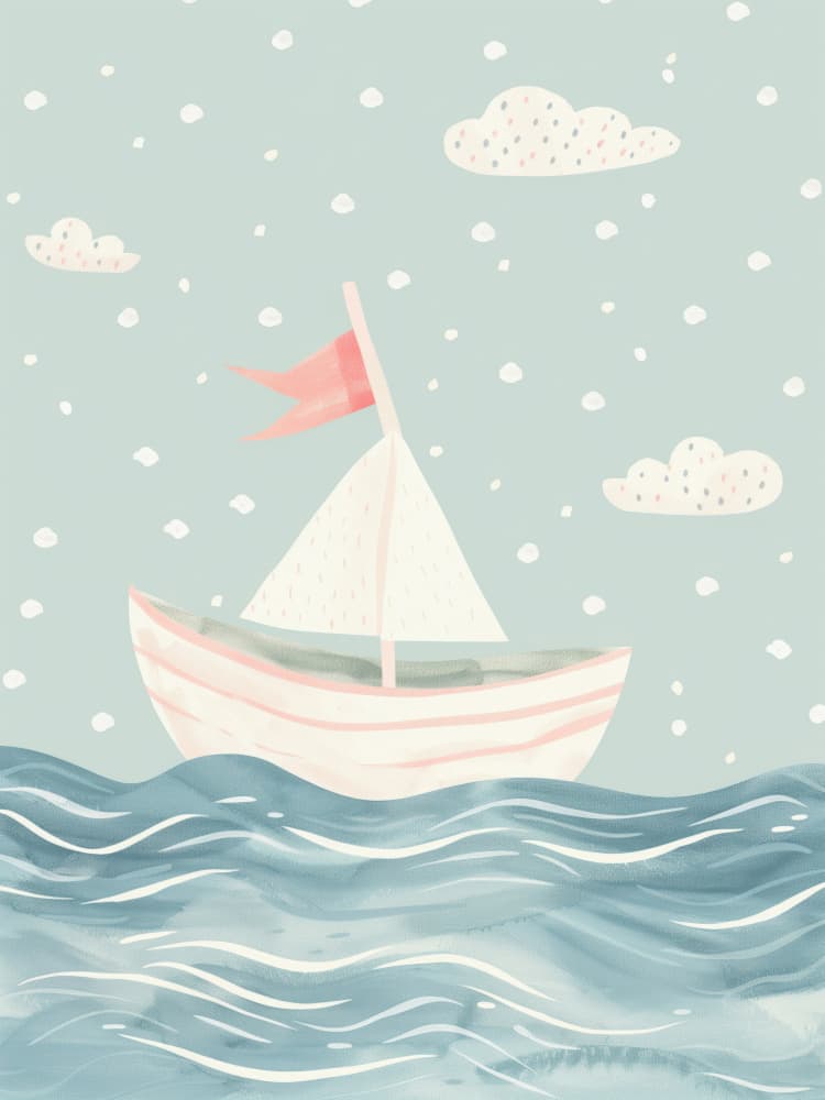 Whimsy Sea Breeze by Treechild — canvas wall art