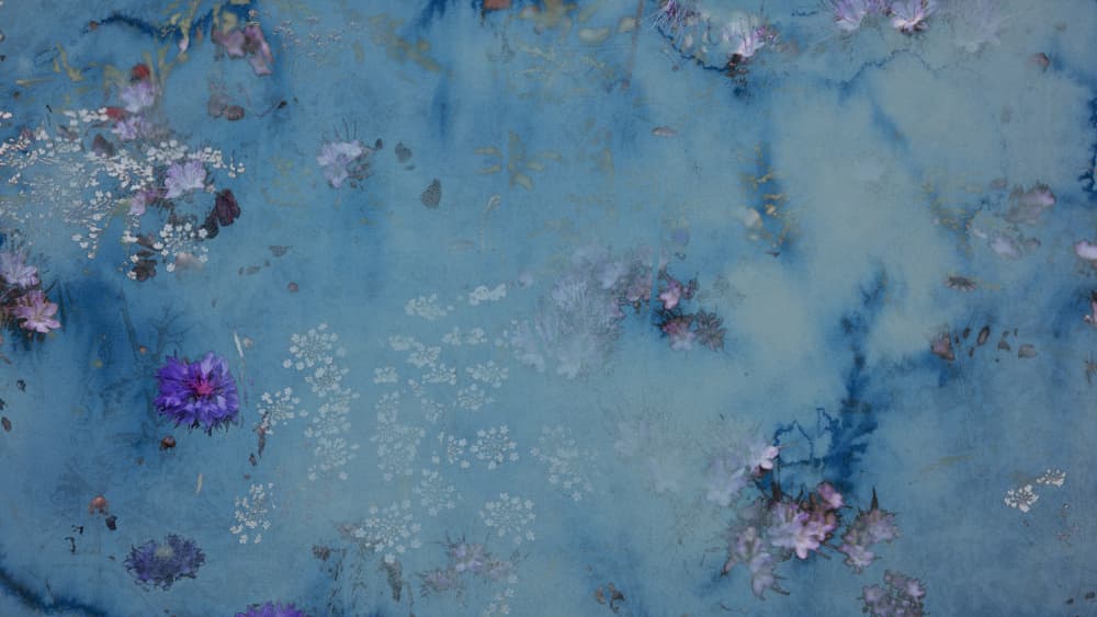 Dreamy Blue Floral by Miriam Stayte — canvas wall art
