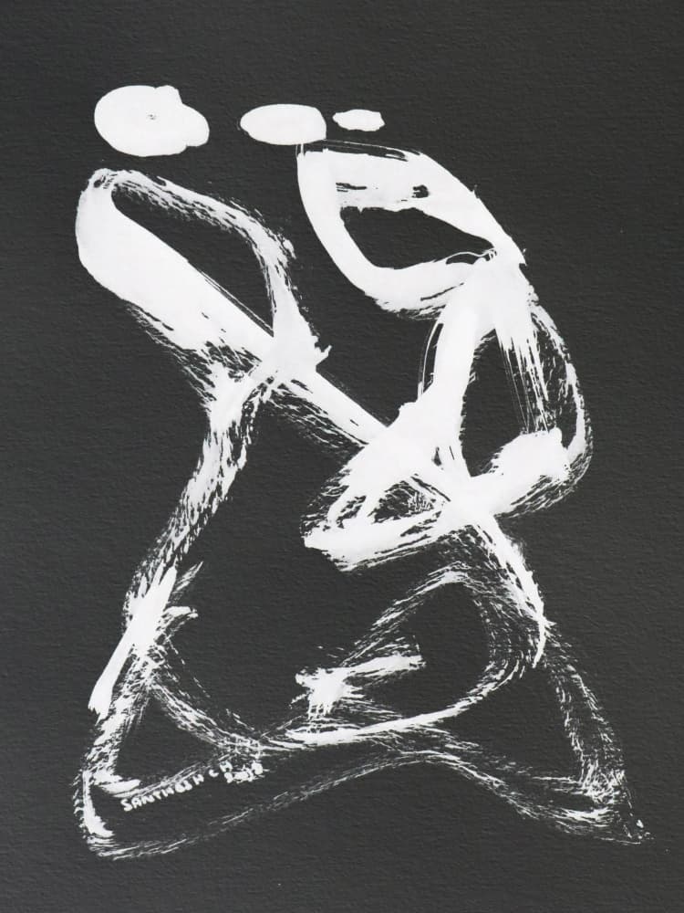 Dancing Figures Abstract by Santhosh ch — canvas wall art