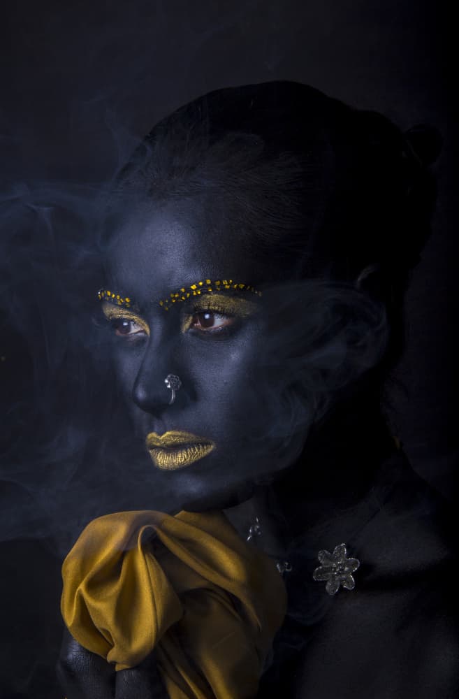 Dramatic Dark Gold by Dipankar Paul — canvas wall art