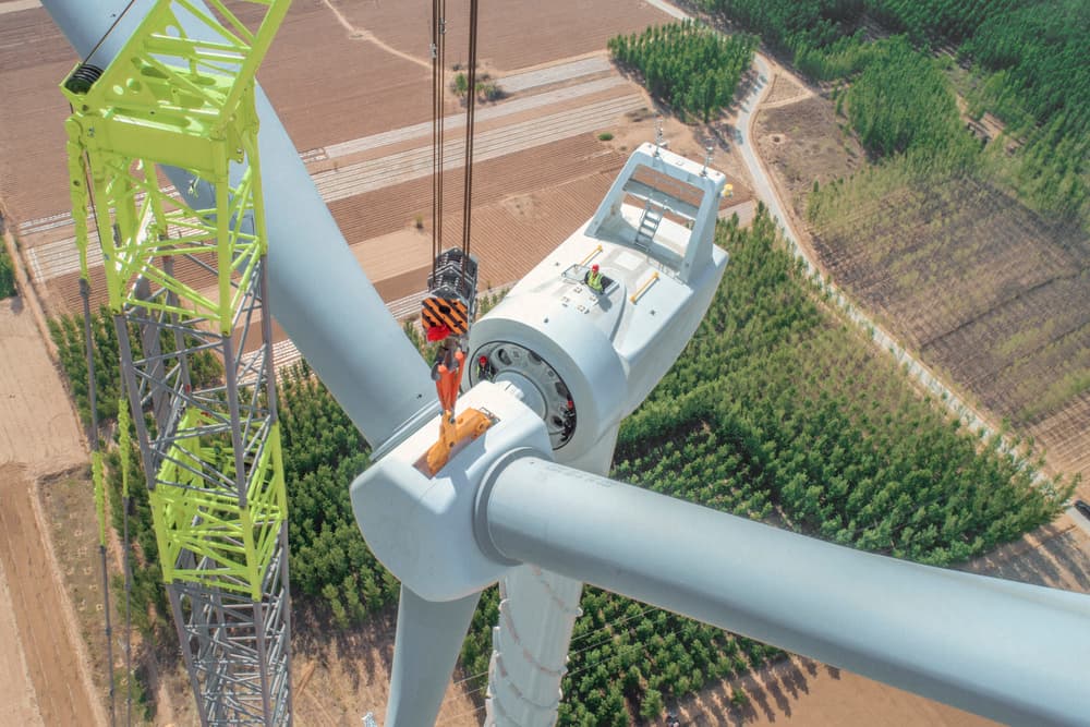 Wind Turbine Construction by Zhou Chengzhou — canvas wall art