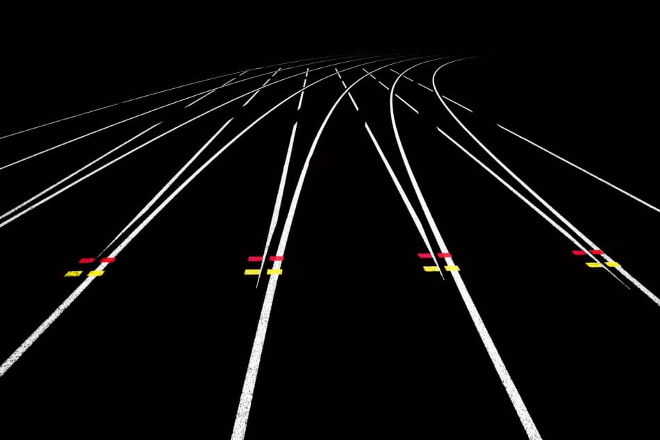 Abstract Race Tracks by Dr. Roland Shainidze — canvas wall art