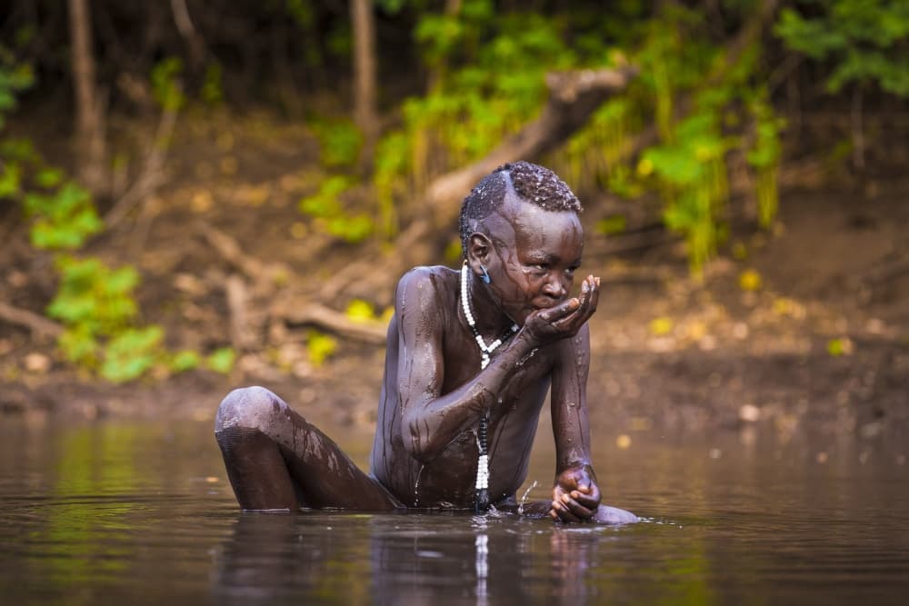 Serene African Child by Goran Jovic — canvas wall art