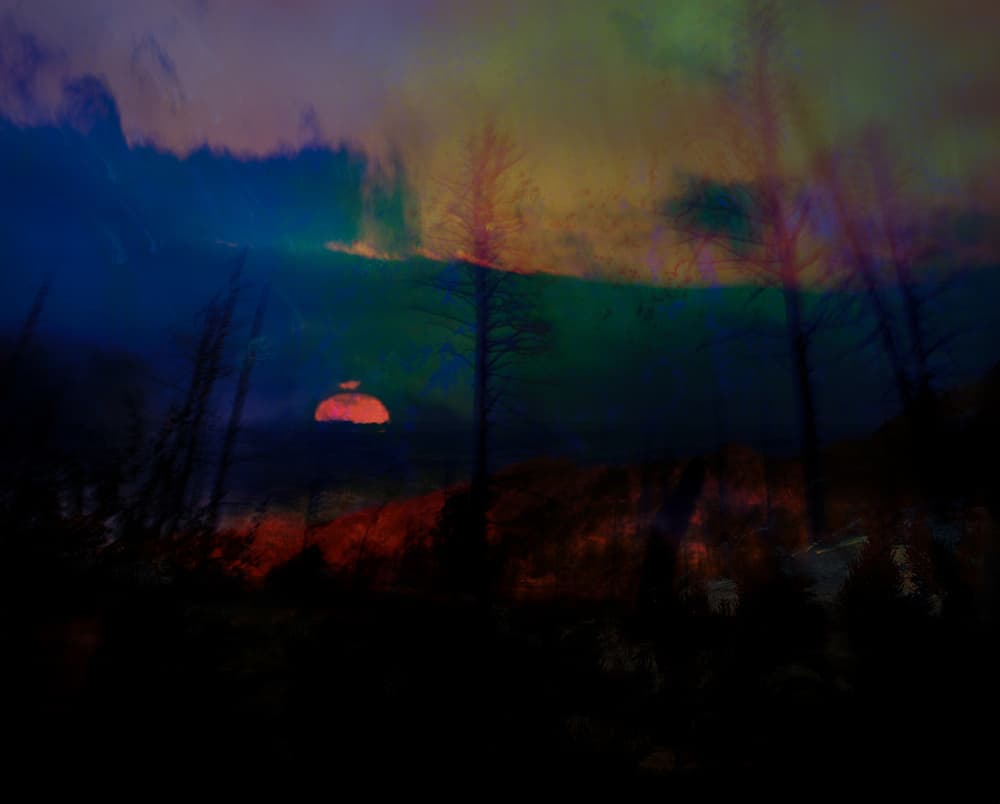 Colorful Abstract Sunset by Shenshen Dou — canvas wall art