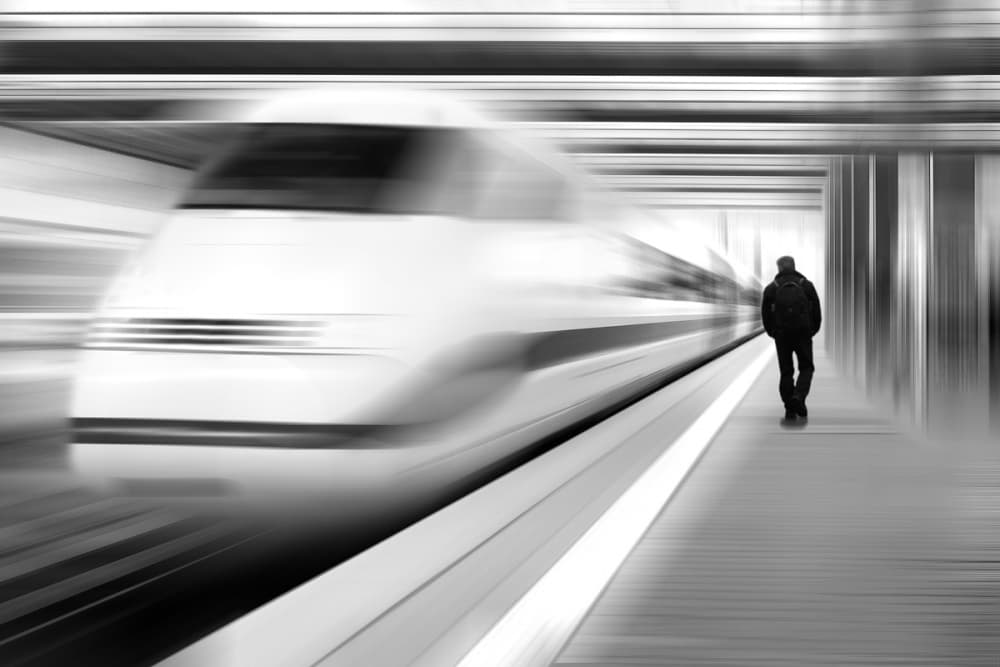 Motion Blur Train Platform by Tanja Ghirardini — canvas wall art