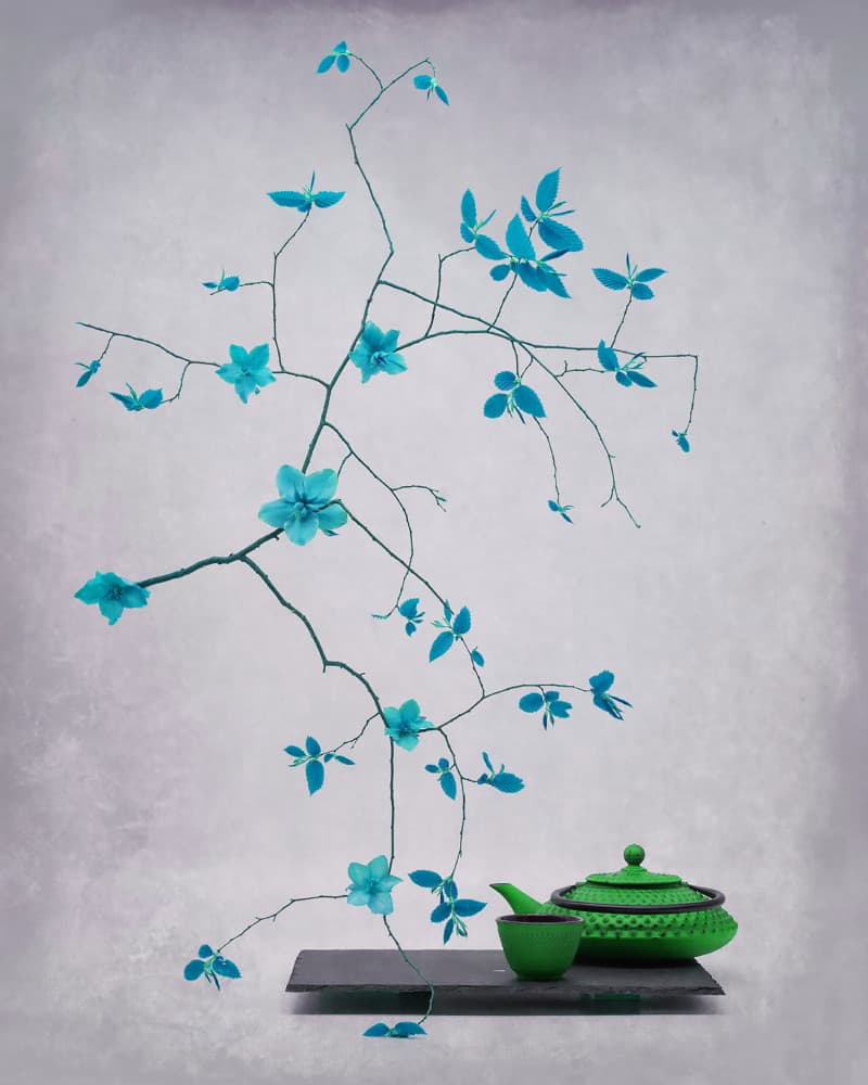 Serene Botanical Tea Set by Saskia Dingemans — canvas wall art