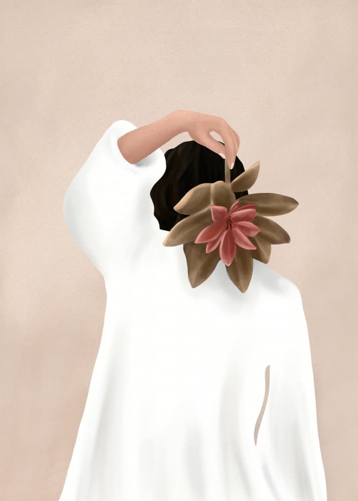Gentle Succulent Bloom by Flow Line — canvas wall art