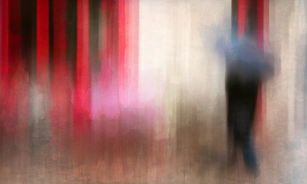 Red City Motion by Gilbert Claes — canvas wall art