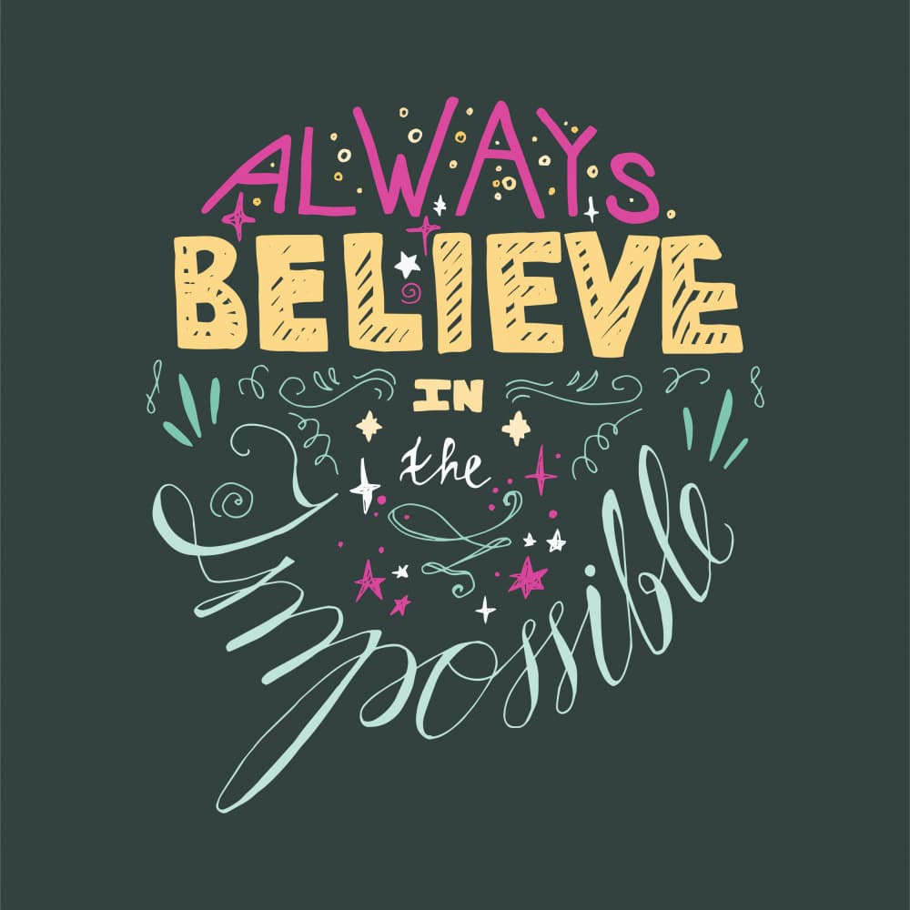 Always Believe Impossible Quote by Marika Barsrsind — canvas wall art