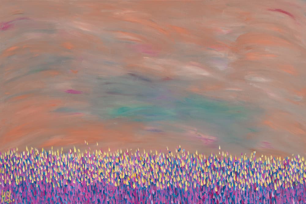 Vibrant Flower Field by Helen Joynson — canvas wall art