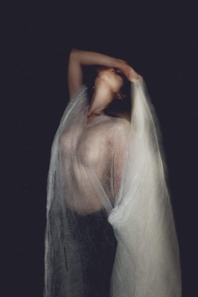 Ethereal Veiled Figure by Kurosaki Sangan — canvas wall art