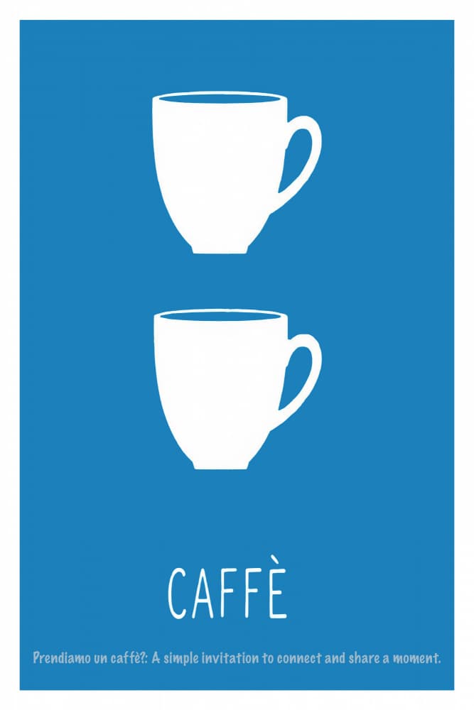 Simple Caffè Invitation by casa cartissi — canvas wall art
