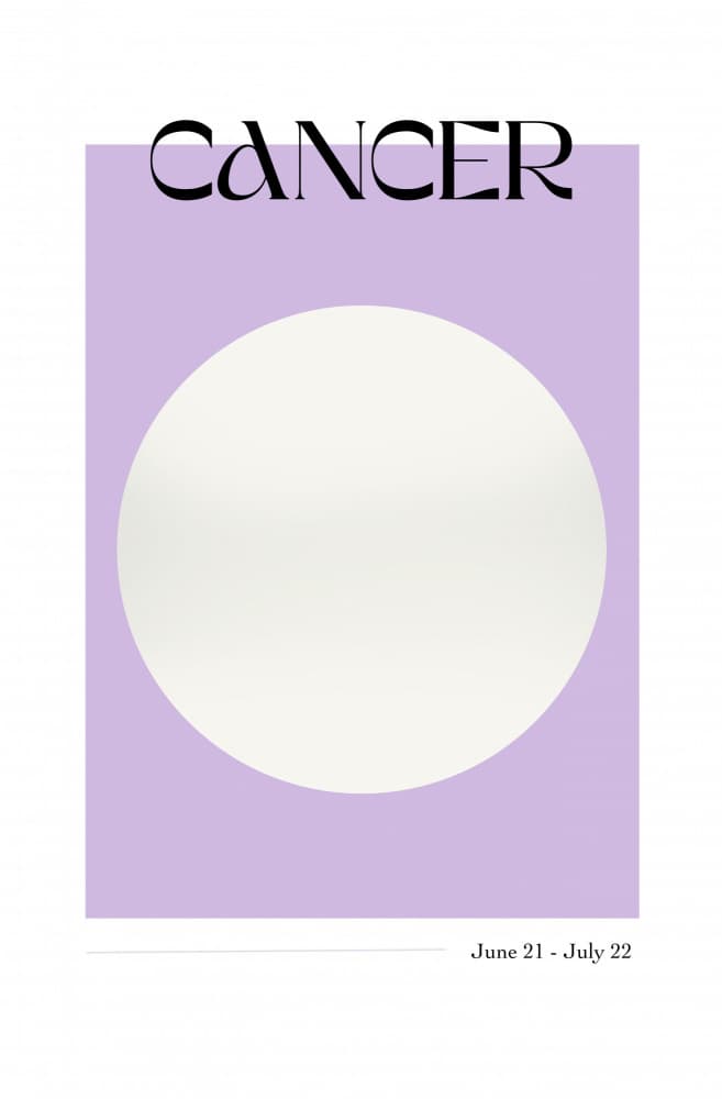 Cancer Zodiac Moon by Anne-Marie Volfova — canvas wall art