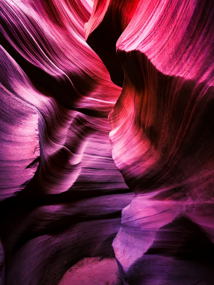 Vibrant Slot Canyon Curves by Jie Fischer — canvas wall art